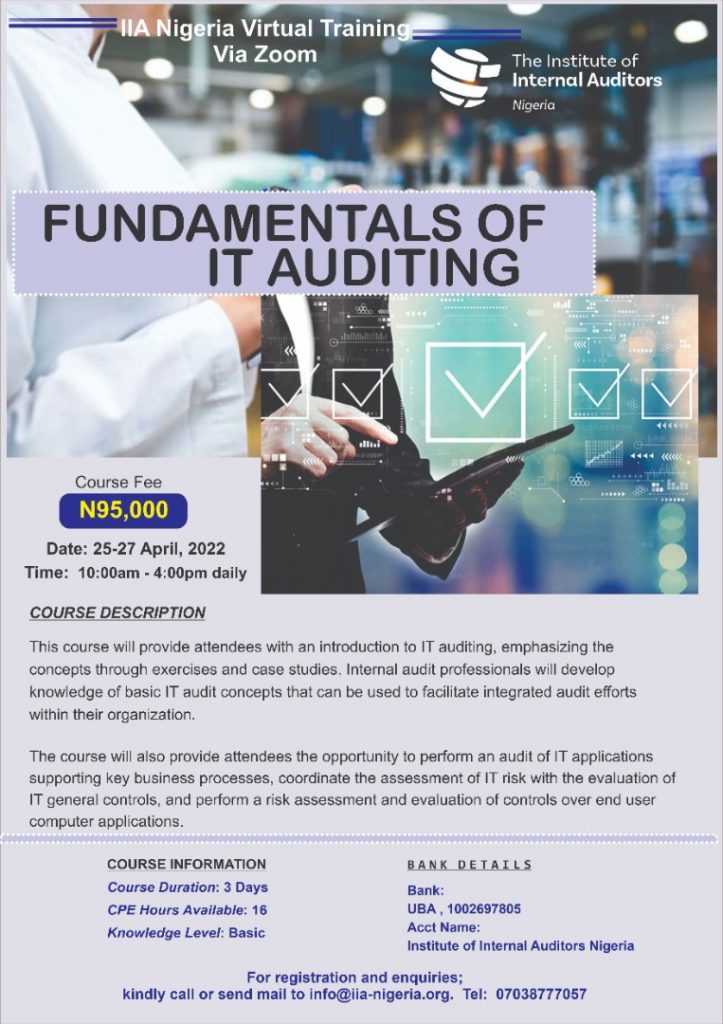 Fundamentals of IT Auditing